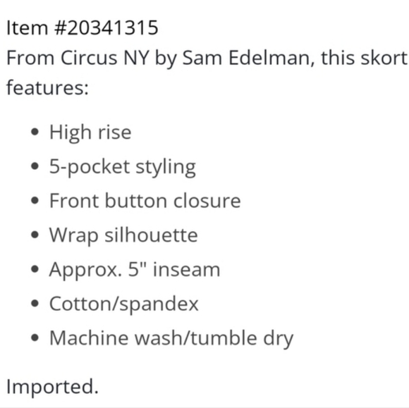 Circus NY by Sam Edelman Skort Off-White Size 31 - Picture 14 of 15